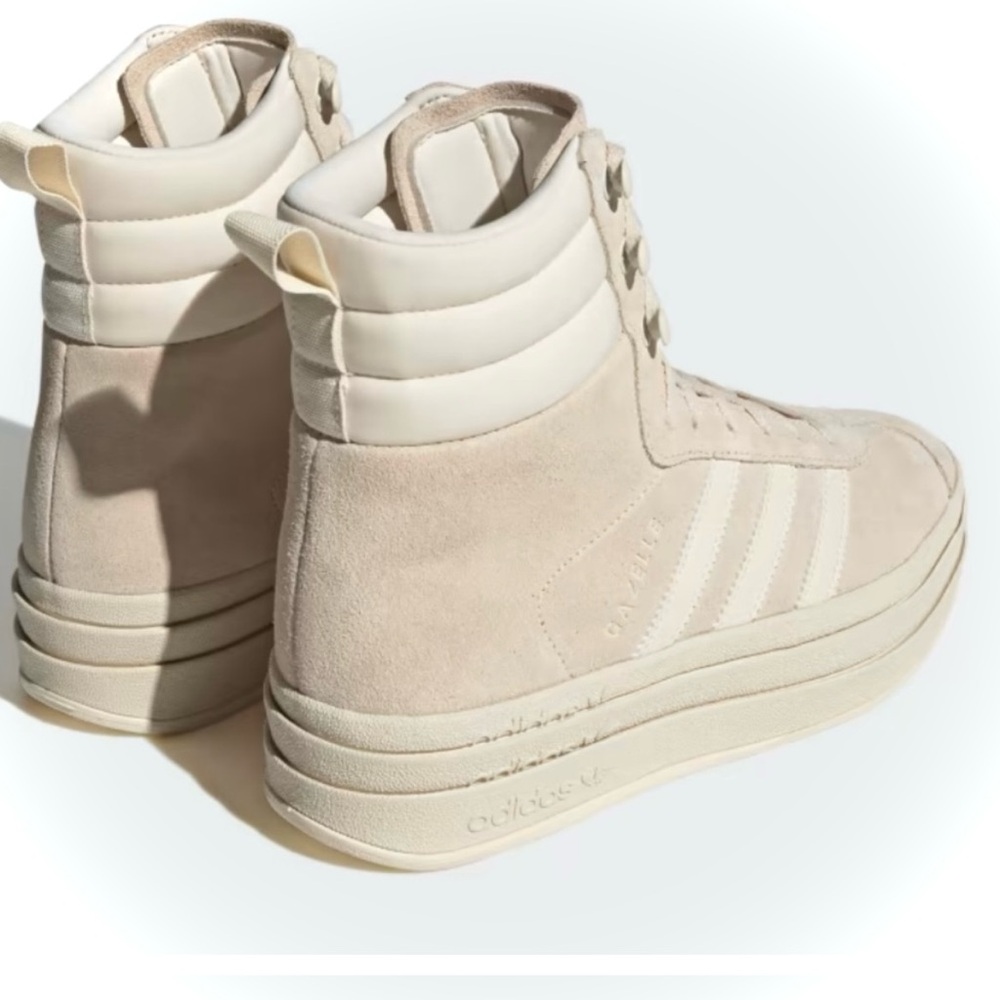 ADIDAS | 6.5 / 7 / 7.5 / 8 | Gazelle Bold Ivory Wonder High Top Boot Platforms